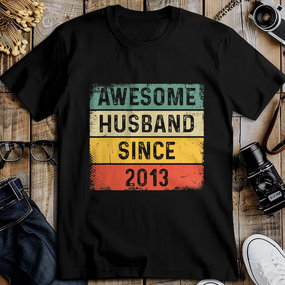 Best Wife Shirt, Wife and Husband Unisex T-Shirt/Hoodie/Sweatshirt HLT00 - 11th Wedding Anniversary Epic Awesome Husband Since 2013 T-Shirt (1)