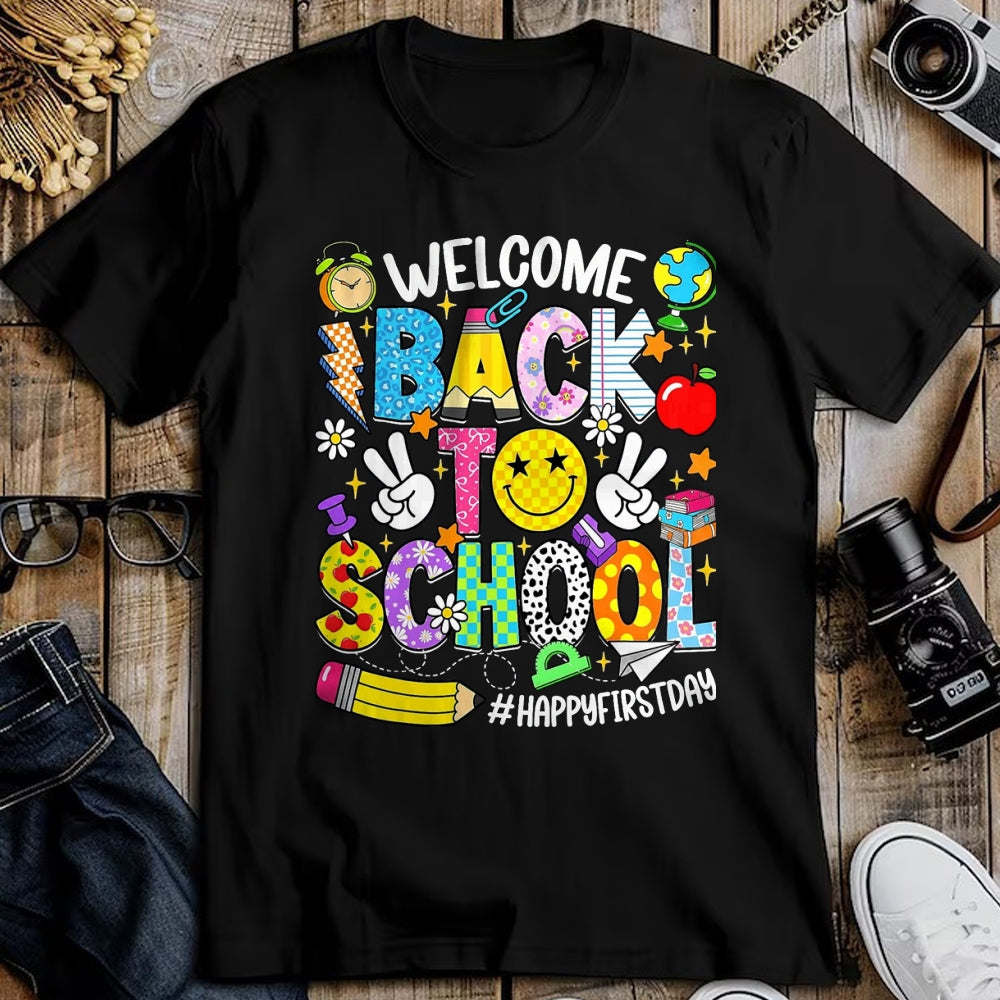Best Student Shirt, Funny Back To School UnisexT-Shirt/Hoodie/Sweatshirt HLT00 - Welcome Back to School Happy First Day of School Teacher Kid T-Shirt, Men, Black, 3X-Large (1)