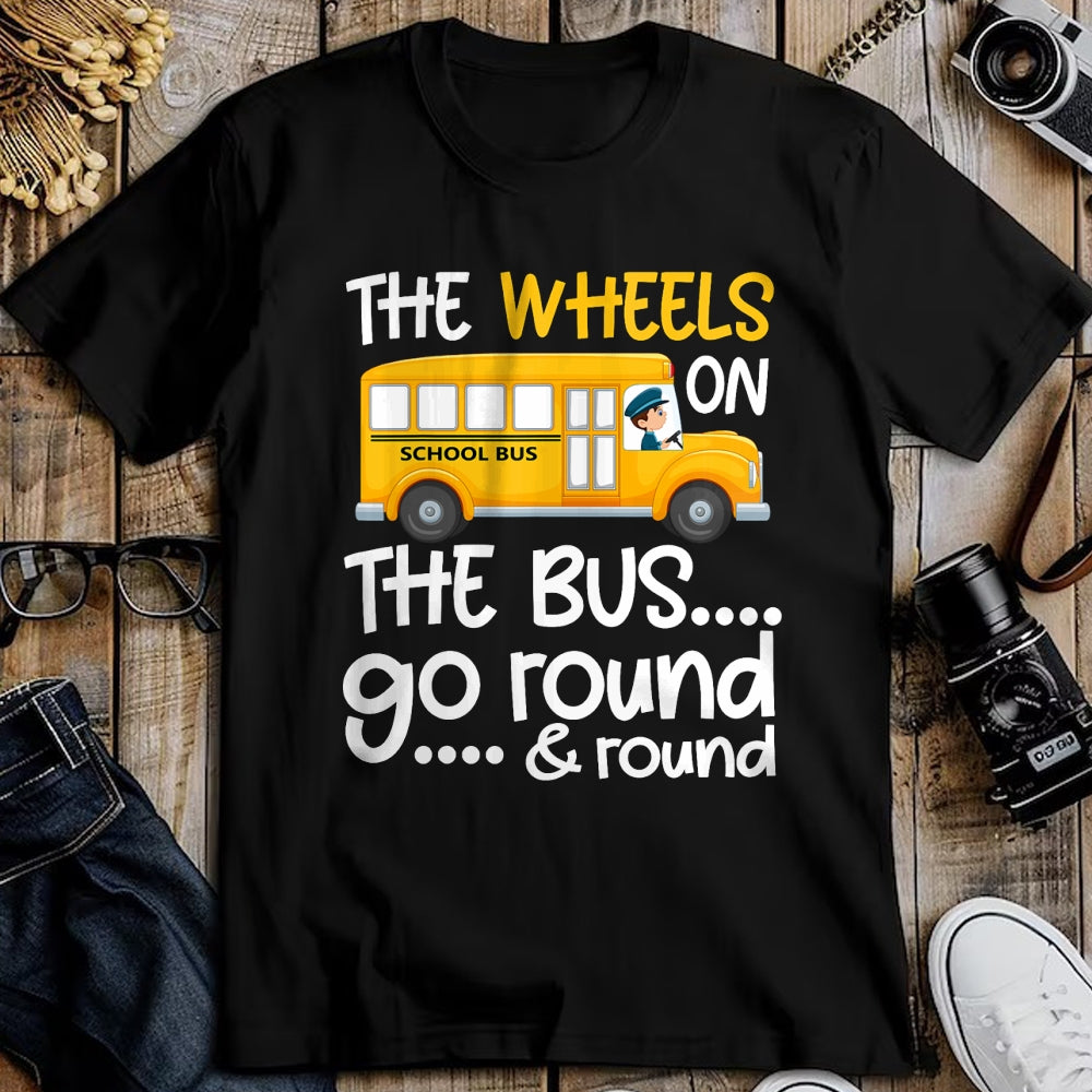 Best Student Shirt, Funny Back To School UnisexT-Shirt/Hoodie/Sweatshirt HLT00 - The Wheels On The Bus Toddler Kids Back to School T-Shirt