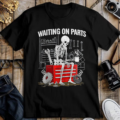 Best Mechanic Life Shirt, Funny Mechanic UnisexT-Shirt/Hoodie/Sweatshirt HLT00 - Funny Waiting On Parts Mechanic Skeleton Auto Repair Life T-Shirt, Men, Black, 3X-Large