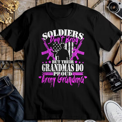 Best Grandma Shirt, Proud Grandma Unisex T-Shirt/Hoodie/Sweatshirt HLT00 - Proud Army Grandma Soldiers Don't Brag Military Grandmother T-Shirt (1)