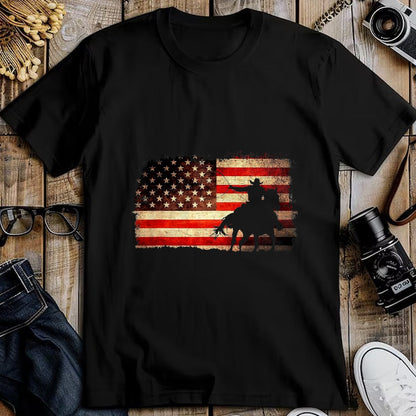 Best Horse Lover Shirt , Funny Horse UnisexT-Shirt/Hoodie/Sweatshirt HLT00 - Rodeo Cowboy Western Country Horse USA Flag 4th of July T-Shirt, Men, Black, 4X-Large