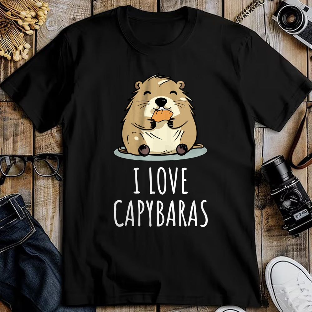 Cute Capybara Shirt, Funny Capybara Unisex T-Shirt/Hoodie/Sweatshirt HLT00 - I Love Capybaras Long Sleeve T-Shirt