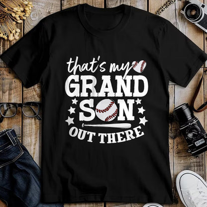 Best Grandma Shirt, Proud Grandma Unisex T-Shirt/Hoodie/Sweatshirt HLT00 - That's My Grandson Out There Women Baseball Grandma T-Ball T-Shirt