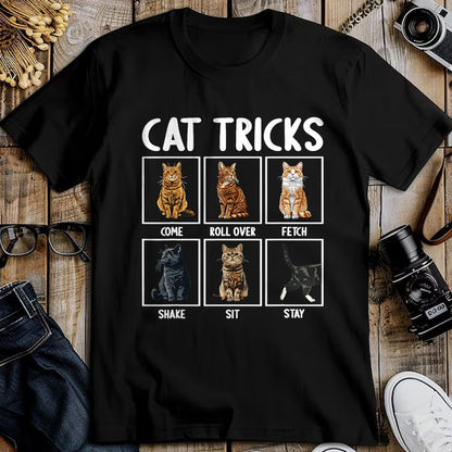 Cat Love Shirt, Funny Cat Lover Gift UnisexT-Shirt/Hoodie/Sweatshirt HLT00 - Cats Funny Cat Tricks T-Shirt, Small, Black