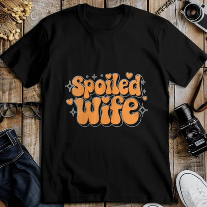 Best Wife Shirt, Wife and Husband Unisex T-Shirt/Hoodie/Sweatshirt HLT00 - Gift for wife T shirt, spoiled wife   Womens Spoiled Wife V-Neck T-Shirt