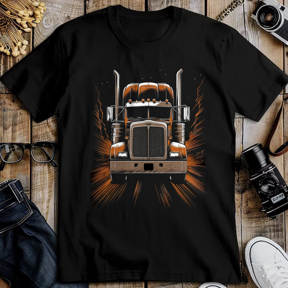 Best Truck Driver Life Shirt, Funny Trucker UnisexT-Shirt/Hoodie/Sweatshirt HLT00 - Trucker American Flag Big Rig Semi-Trailer Truck Driver T-Shirt (1)