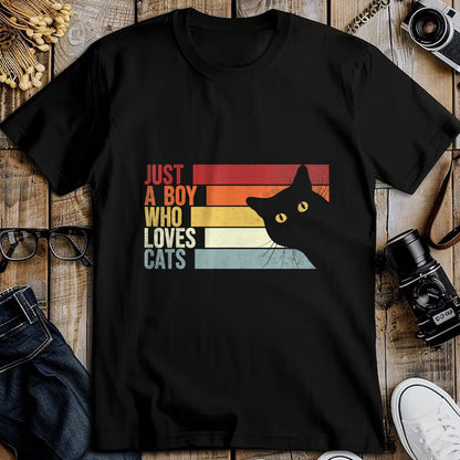 Cat Love Shirt, Funny Cat Lover Gift UnisexT-Shirt/Hoodie/Sweatshirt HLT00 - Just A Boy Who Loves Cats. Funny Cats Lover T-Shirt (2)