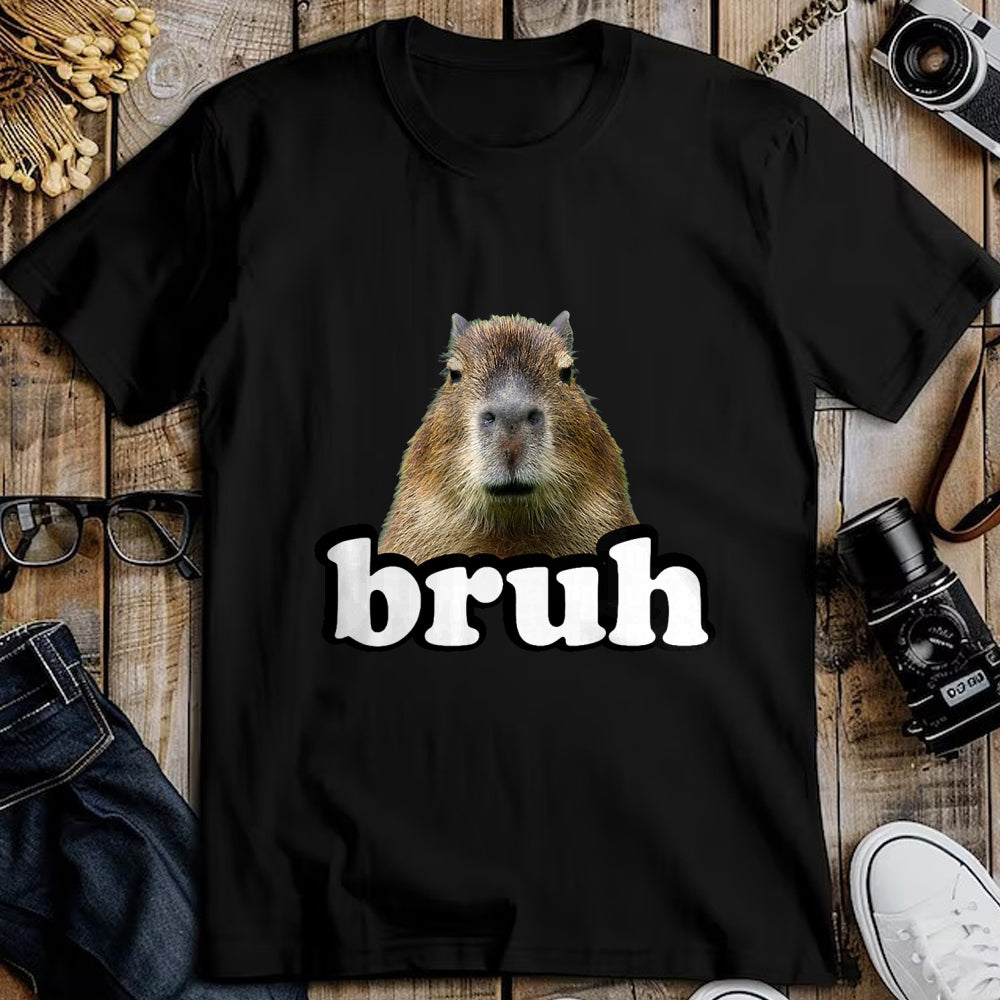Cute Capybara Shirt, Funny Capybara Unisex T-Shirt/Hoodie/Sweatshirt HLT00 - Mens Womens Kids Meme Lover Bruh Capybara T-Shirt