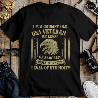 Proud Veteran Shirt, Funny Veteran UnisexT-Shirt/Hoodie/Sweatshirt HLT00 - Grumpy Old USA Veteran T-Shirt