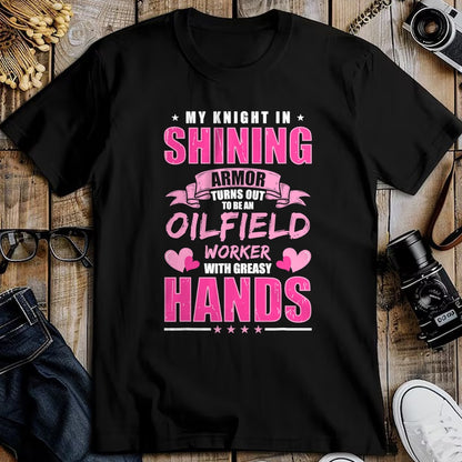 Best Wife Shirt, Wife and Husband Unisex T-Shirt/Hoodie/Sweatshirt HLT00 - Oilfeild Oilfield Girlfriend Spoiled Oilfield Wife T-Shirt