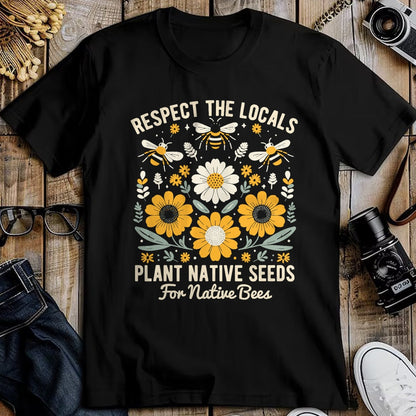 Native American T-Shirts, Vintage Native American Unisex T-Shirt/Hoodie/Sweatshirt HLT00 - Plant Native Seeds for Native Bees