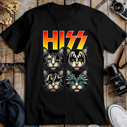 Cat Love Shirt, Funny Cat Lover Gift UnisexT-Shirt/Hoodie/Sweatshirt HLT00 - Retro Cat Rock Music Concert Band Hiss Funny Cat Kitten Love T-Shirt (1)