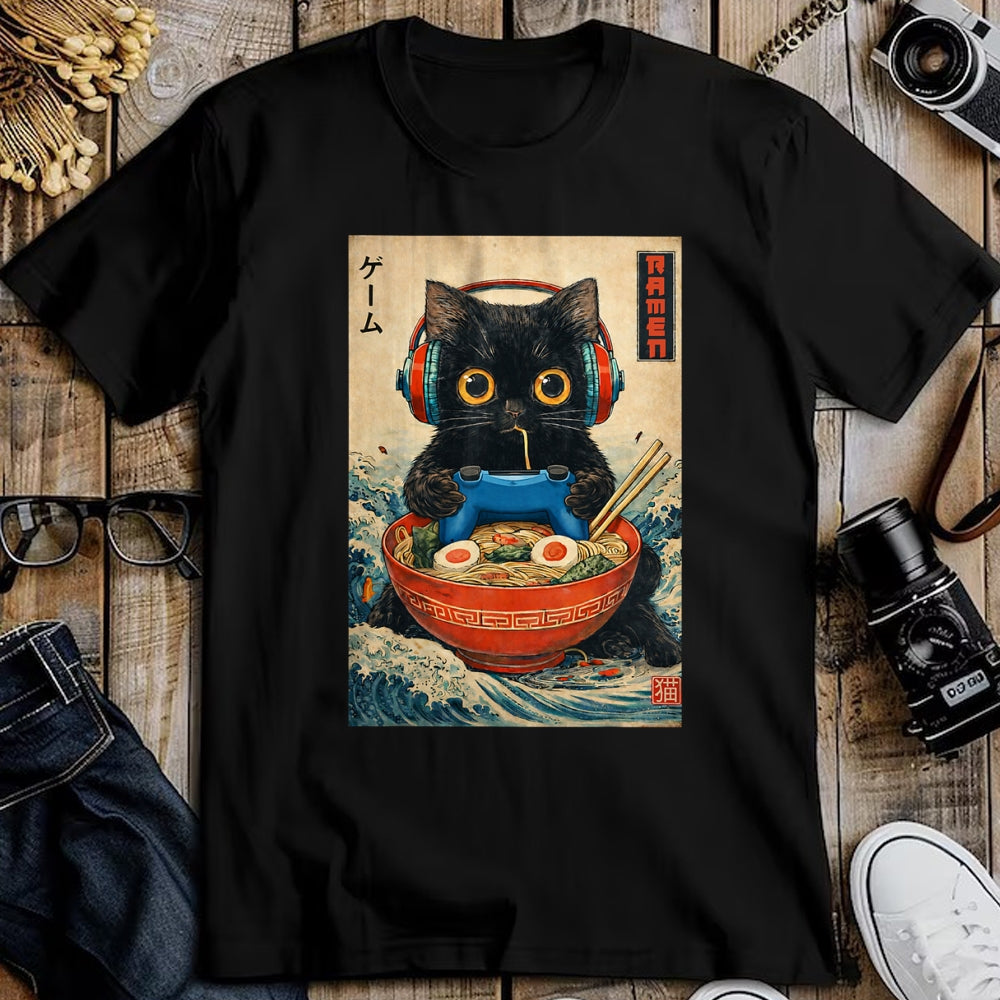 Cat Love Shirt, Funny Cat Lover Gift UnisexT-Shirt/Hoodie/Sweatshirt HLT00 - Cat Ramen Japanese Funny Graphic Tees Kawaii Cat Anime Gifts T-Shirt