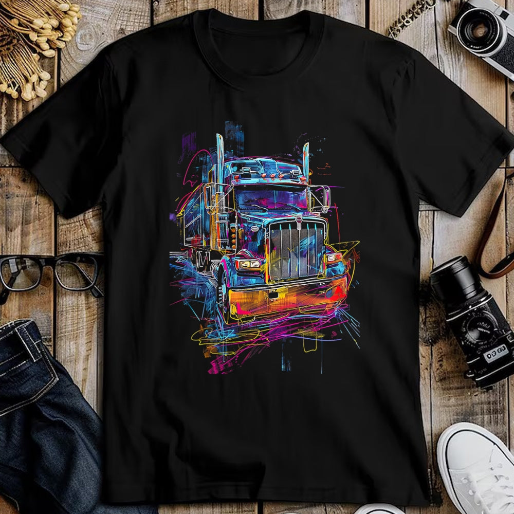 Best Truck Driver Life Shirt, Funny Trucker UnisexT-Shirt/Hoodie/Sweatshirt HLT00 - Trucker American Flag Big Rig Semi-Trailer Truck Driver T-Shirt