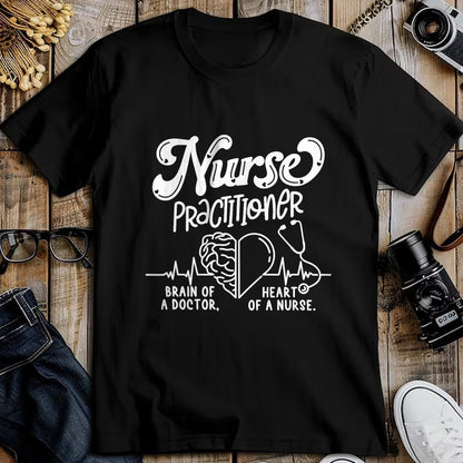 Best Doctor Shirt, Funny Doctor UnisexT-Shirt/Hoodie/Sweatshirt HLT00 - Nurse Practitioner Brain of A Doctor Heart of A Nurse T-Shirt
