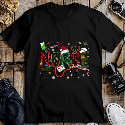 Funny Nurse Shirt, Nurse Unisex T-Shirt/Hoodie/Sweatshirt HLT00 - Nurse Christmas Stethoscope Nurses Xmas Scrub Men Women T-Shirt