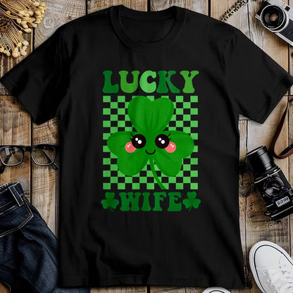 Best Wife Shirt, Wife and Husband Unisex T-Shirt/Hoodie/Sweatshirt HLT00 - Gift for wife T shirt, lucky wife   Womens Lucky Wife Rainbow St Patricks Day Lucky Wife Premium T-S