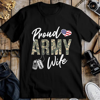Best Wife Shirt, Wife and Husband Unisex T-Shirt/Hoodie/Sweatshirt HLT00 - Gift for wife T shirt, lucky wife   Proud Army Wife Army Graduation Wife US Army Wife Gifts T-Shirt