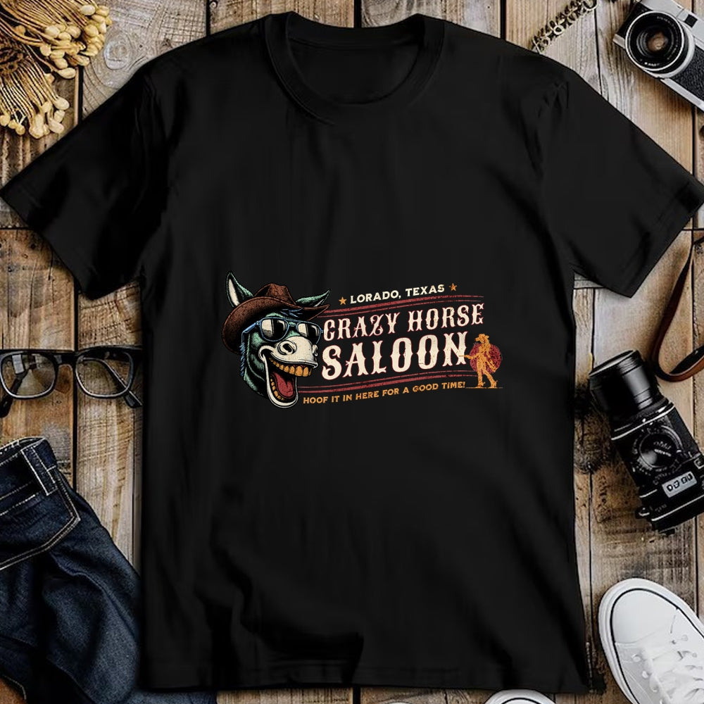 Best Horse Lover Shirt , Funny Horse Unisex T-Shirt/Hoodie/Sweatshirt HLT00 - Crazy Horse Saloon Bar T-Shirt