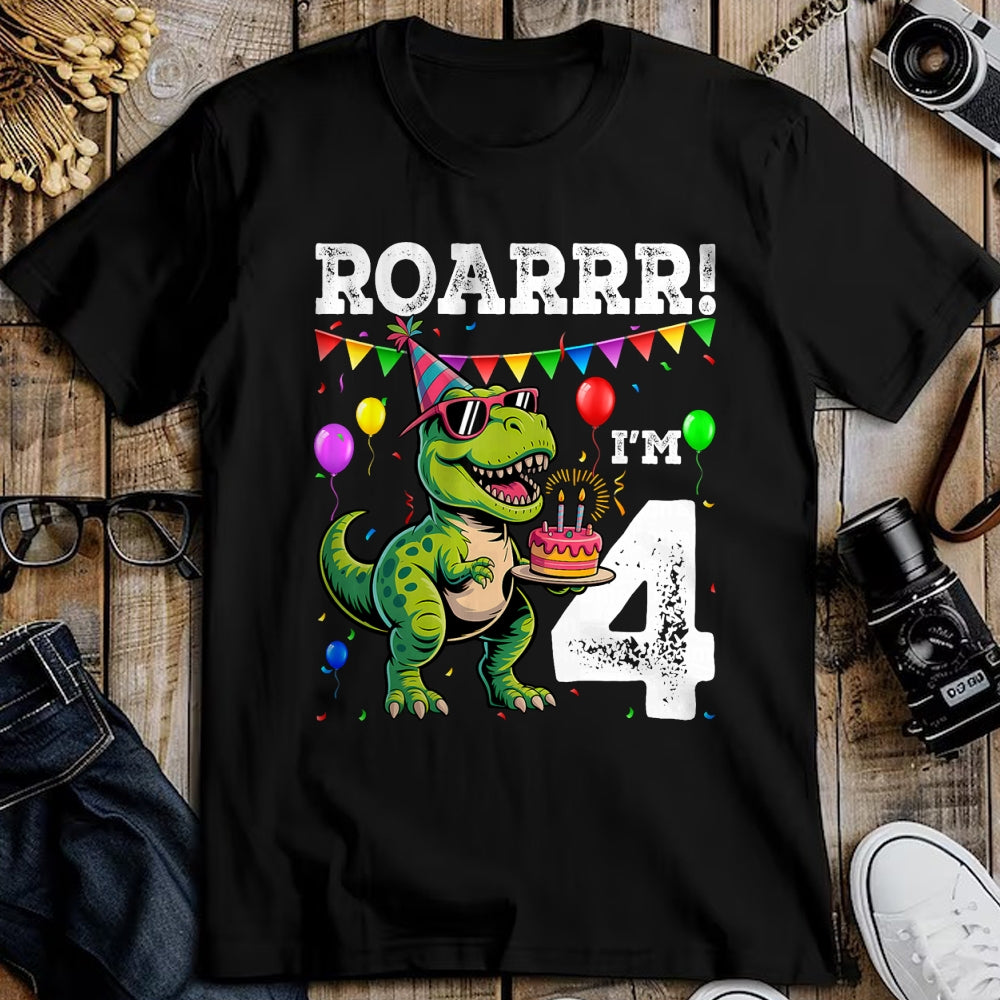 Best Dinosaur Lover Shirt, Funny Dinosaur UnisexT-Shirt/Hoodie/Sweatshirt HLT00 - 4th Birthday 4 Year Old Boys Girls Roar Im Dinosaur T-Shirt