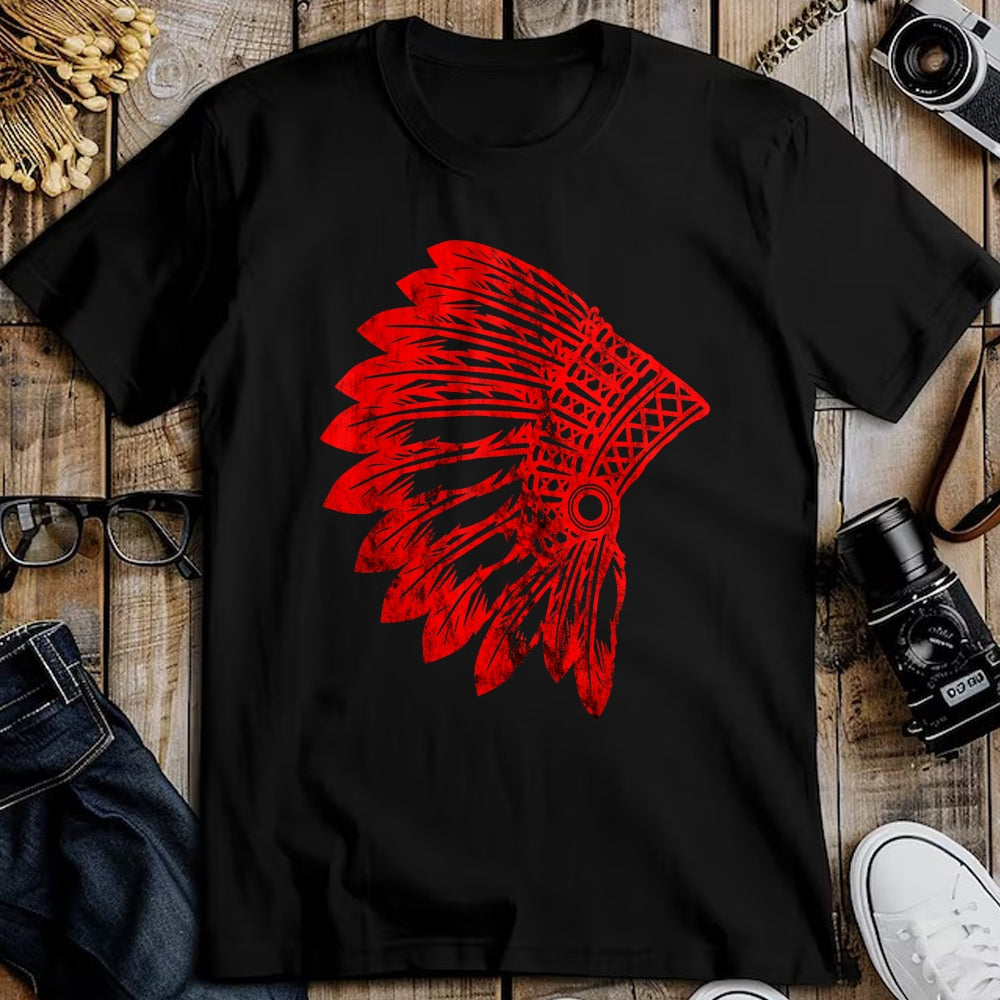 Native American T-Shirts, Vintage Native American Unisex T-Shirt/Hoodie/Sweatshirt HLT00 - Native American Feather Headdress Indian Chief Tribes Pride