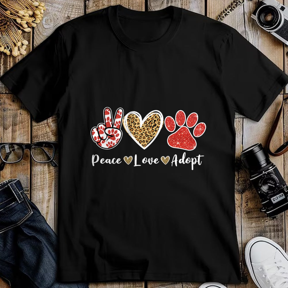 Cat Love Shirt, Funny Cat Lover Gift UnisexT-Shirt/Hoodie/Sweatshirt HLT00 - Ki Peace Love Rescue Adopt Dog Cat Lover Costume Puppy Mom T-Shirt