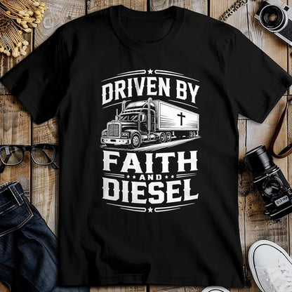 Best Truck Driver Life Shirt, Funny Trucker UnisexT-Shirt/Hoodie/Sweatshirt HLT00 - Driven Faith and Diesel Trucking Jesus Christian Trucker T-Shirt (2)