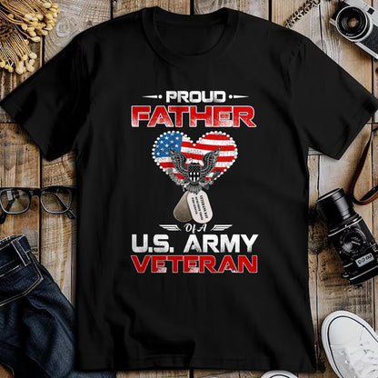 Gift for Dad Shirt, Funny Dad Unisex T-Shirt/Hoodie/Sweatshirt HLT00 – Proud Father Of A U.S. Army Veteran T shirt Gift