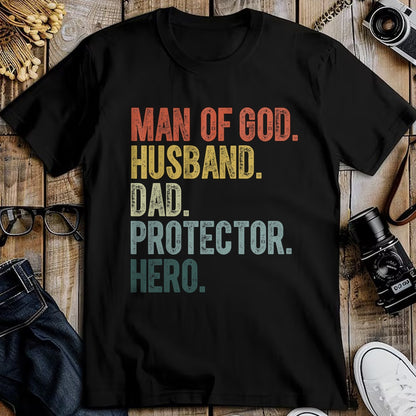 Best Wife Shirt, Wife and Husband Unisex T-Shirt/Hoodie/Sweatshirt HLT00 - Man of God Husband Dad Protector Hero Father's Day Men T-Shirt