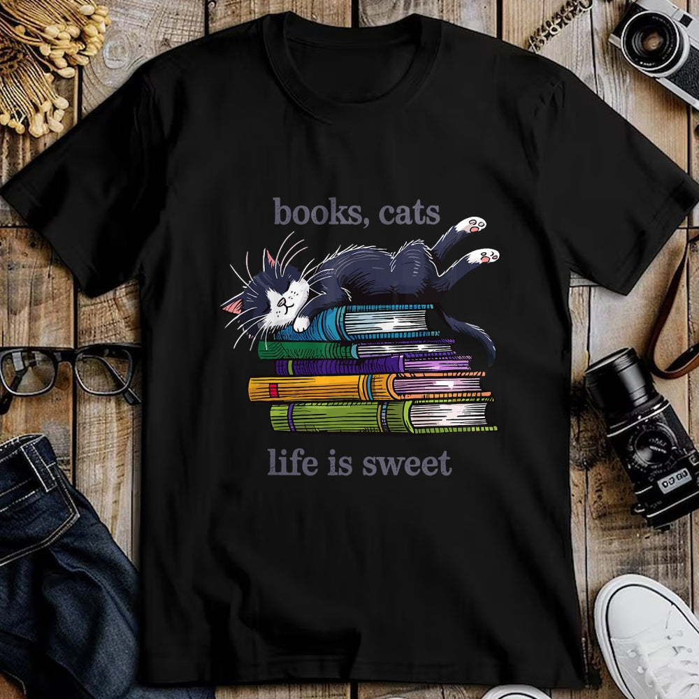 Cat Love Shirt, Funny Cat Lover Gift UnisexT-Shirt/Hoodie/Sweatshirt HLT00 - Funny Cats Books Lover Men Women T-Shirt