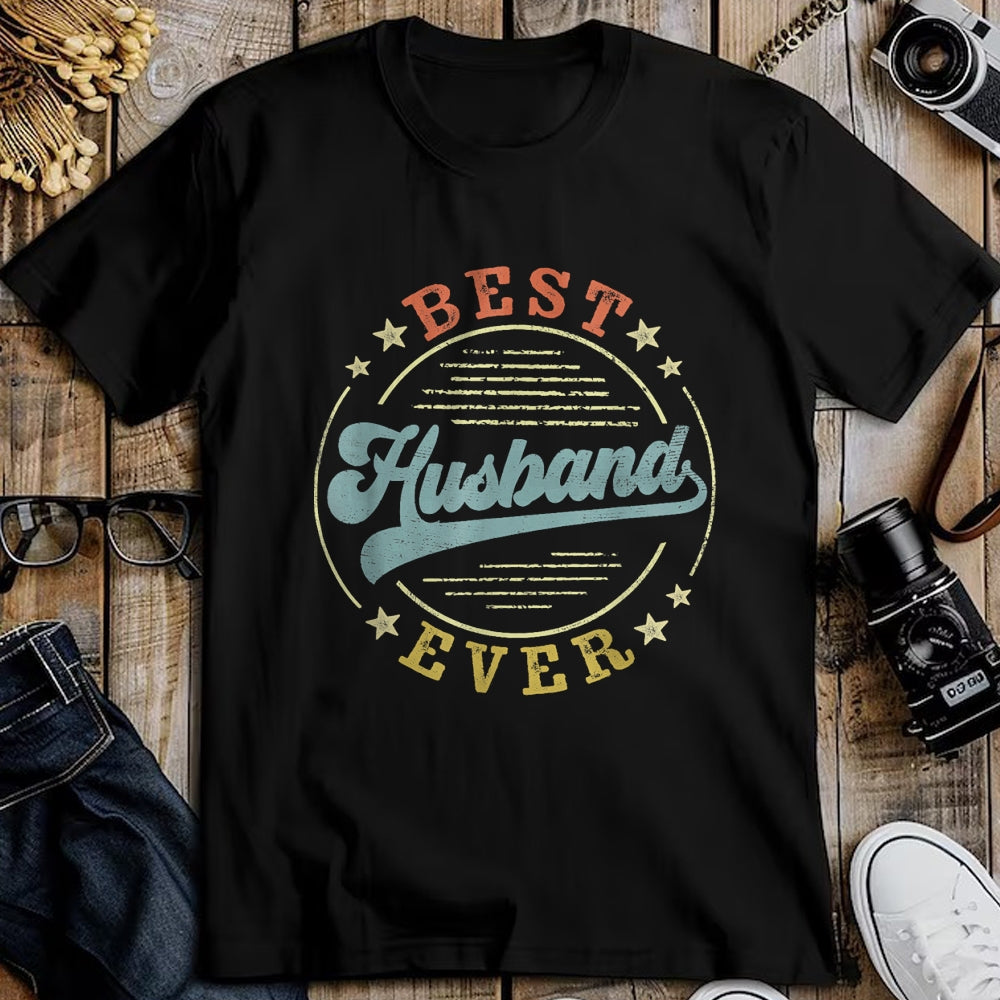 Best Wife Shirt, Wife and Husband Unisex T-Shirt/Hoodie/Sweatshirt HLT00 - Best Husband Ever Father's Day Husband Gifts Vintage Emblem T-Shirt (1)