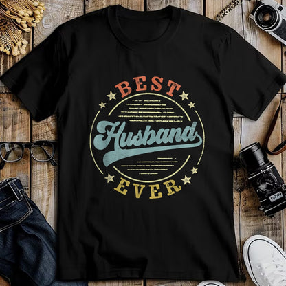 Best Wife Shirt, Wife and Husband Unisex T-Shirt/Hoodie/Sweatshirt HLT00 - Best Husband Ever Father's Day Husband Gifts Vintage Emblem T-Shirt (1)