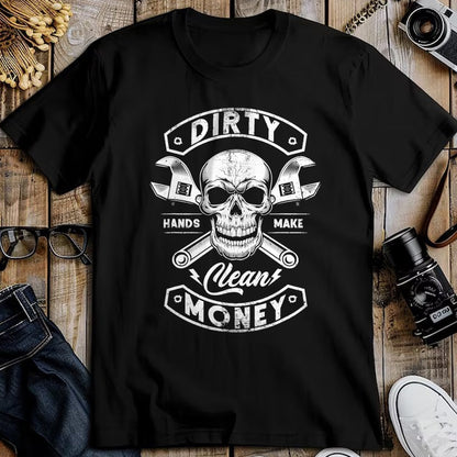 Best Mechanic Life Shirt, Funny Mechanic UnisexT-Shirt/Hoodie/Sweatshirt HLT00 - My Hands May Be Dirty But My Money is Clean Mechanic Repair T-Shirt (1)