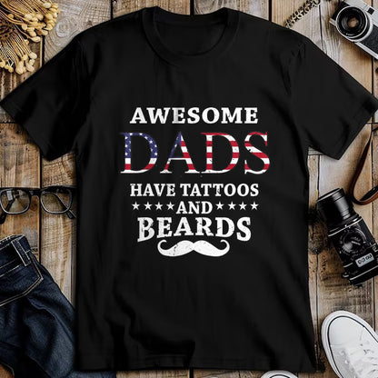 Best Wife Shirt, Wife and Husband Unisex T-Shirt/Hoodie/Sweatshirt HLT00 - Mens Awesome Dads Have Tattoos And Beards Gift Dads Bearded Guys T-Shirt