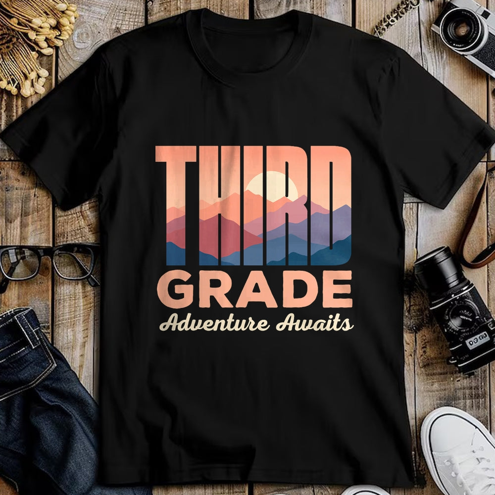 Best Student Shirt, Funny Back To School UnisexT-Shirt/Hoodie/Sweatshirt HLT00 - Third Grade Adventure Awaits First Day of 3rd Grade T-Shirt T-Shirt