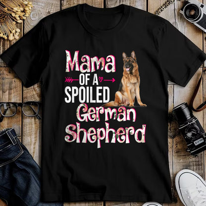 Best Wife Shirt, Wife and Husband Unisex T-Shirt/Hoodie/Sweatshirt HLT00 - Mama Of A Spoiled German Shepherd Mother's Day Floral Dog T-Shirt
