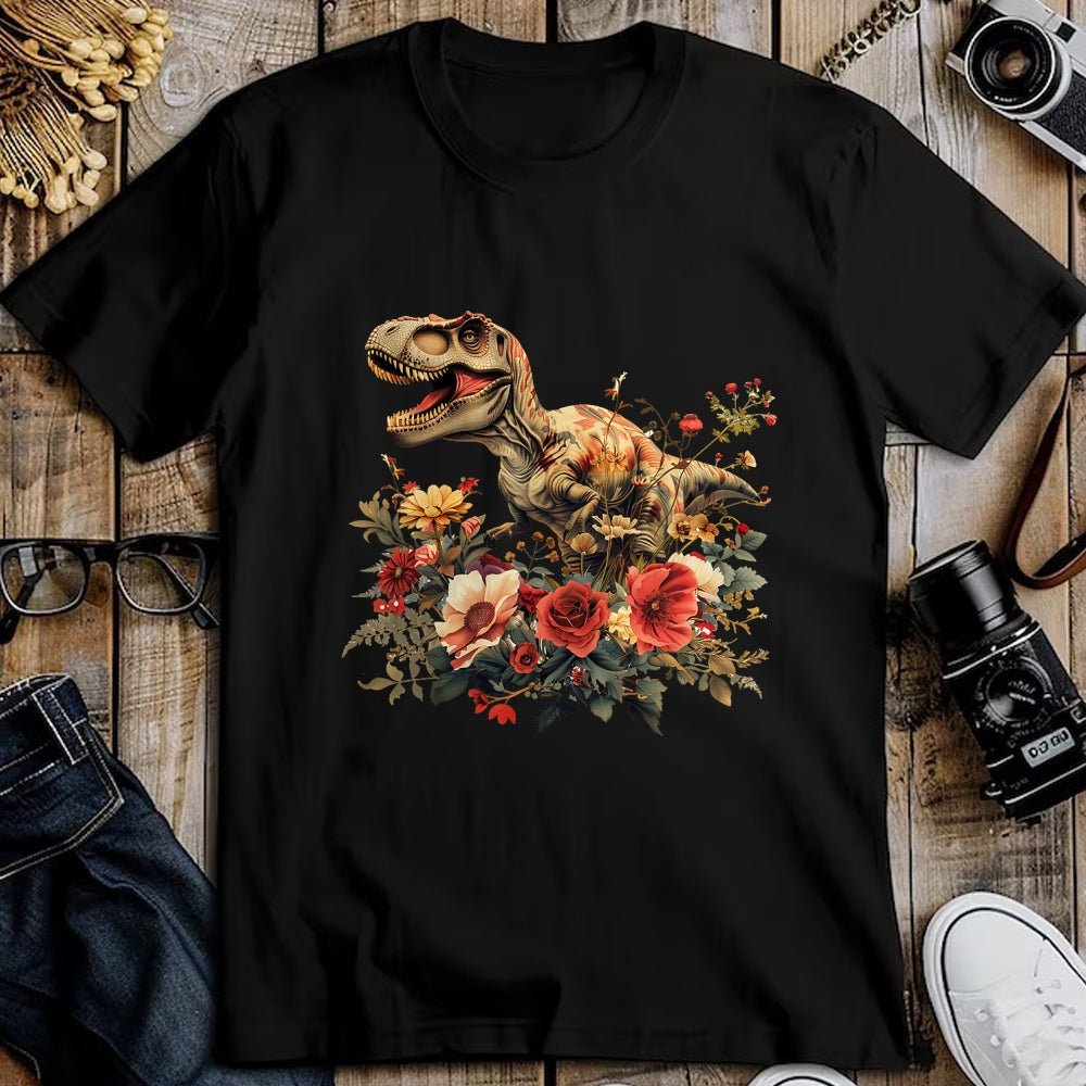 Best Dinosaur Lover Shirt, Funny Dinosaur UnisexT-Shirt/Hoodie/Sweatshirt HLT00 - Dinosaur Dino Trex Floral Flower Graphic T-Shirt