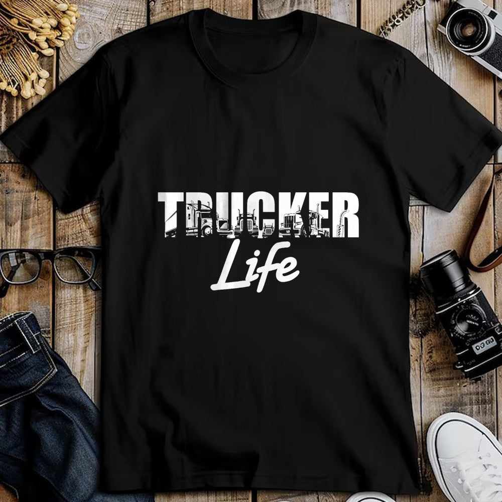 Best Truck Driver Life Shirt, Funny Trucker UnisexT-Shirt/Hoodie/Sweatshirt HLT00 - Truck Driver Trucker Life T-Shirt (1)