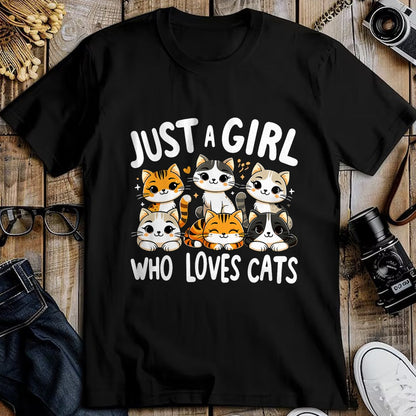 Cat Love Shirt, Funny Cat Lover Gift UnisexT-Shirt/Hoodie/Sweatshirt HLT00 - Cats Lover Just A Girl Who Loves Cat T-Shirt