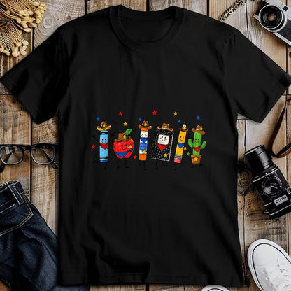 Best Student Shirt, Funny Back To School UnisexT-Shirt/Hoodie/Sweatshirt HLT00 - Western School Supplies Cowboy Teacher Back to School Funny T-Shirt