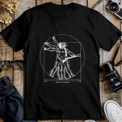 Guitar Lover Shirt, Funny Guitar UnisexT-Shirt/Hoodie/Sweatshirt HLT00 - Funny Guitar Player Da Vinci Vitruvian Man Musicians T-Shirt
