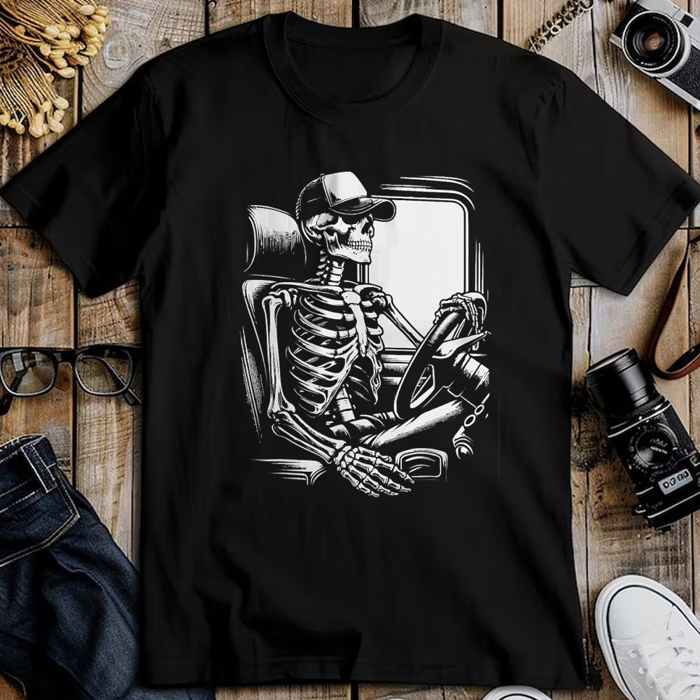 Best Truck Driver Life Shirt, Funny Trucker UnisexT-Shirt/Hoodie/Sweatshirt HLT00 - Skeleton Truck Driver Funny Big Trucking Truck Enthusiasts T-Shirt