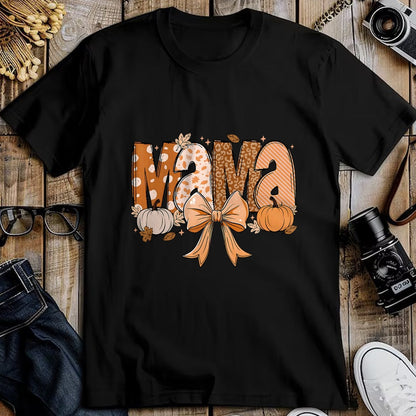 Best Thanksgiving Family Shirt , Funny Thanksgiving UnisexT-Shirt/Hoodie/Sweatshirt HLT00 - Retro Mama Coquette Bows Leopard Mom Fall Thanksgiving Women T-Shirt