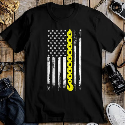 Best Truck Driver Life Shirt, Funny Trucker UnisexT-Shirt/Hoodie/Sweatshirt HLT00 - Tow Truck Driver Thin Yellow line USA Flag Gift Towing Dad T-Shirt