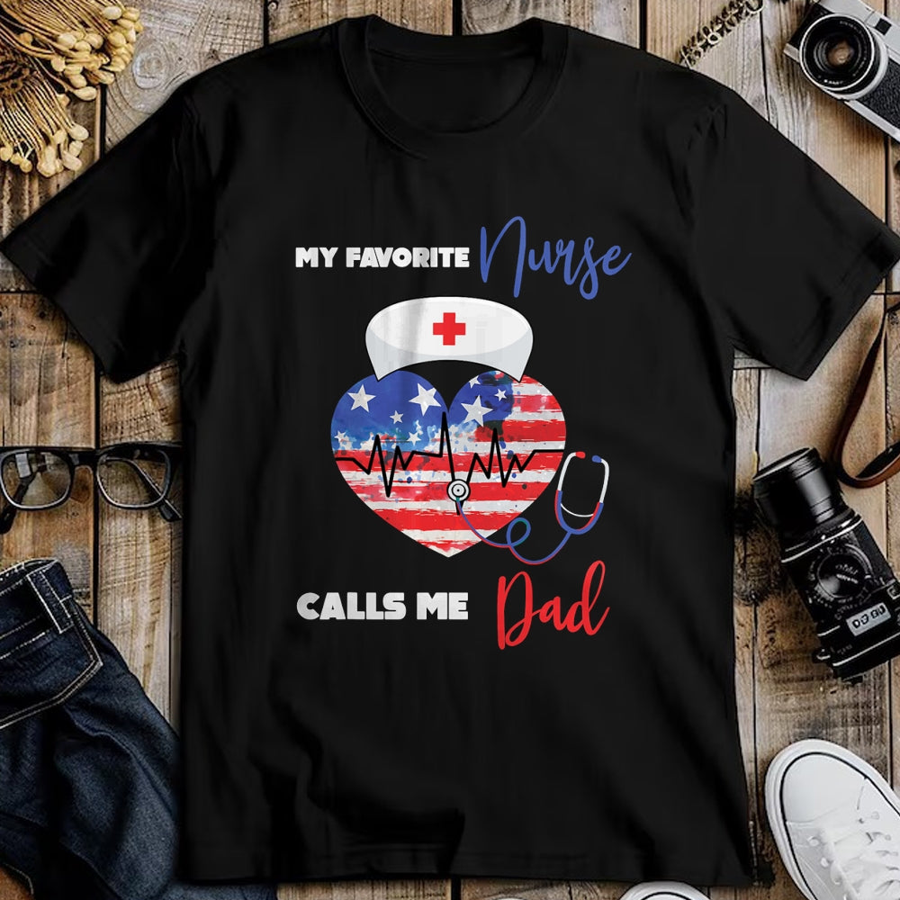 Funny Nurse Shirt, Nurse Unisex T-Shirt/Hoodie/Sweatshirt HLT00 - Mens My Favorite Nurse Calls Me Dad Funny Nurse Daughter T-Shirt
