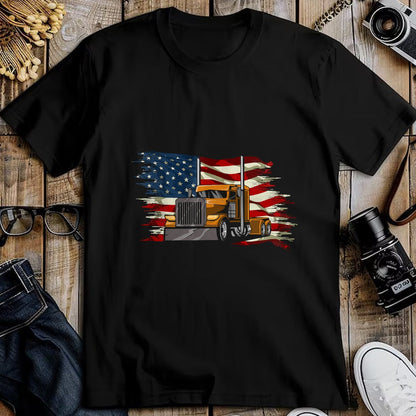 Best Truck Driver Life Shirt, Funny Trucker UnisexT-Shirt/Hoodie/Sweatshirt HLT00 - Semi-Trailer Truck Driver Big Rig Trucker American Flag T-Shirt