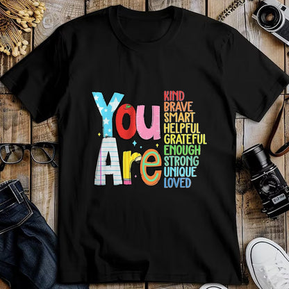 Best Student Shirt, Funny Back To School UnisexT-Shirt/Hoodie/Sweatshirt HLT00 - You are SMART Brave Strong Kind Loved Motivation Teacher Kid T-Shirt, Men, Black, 3X-Large