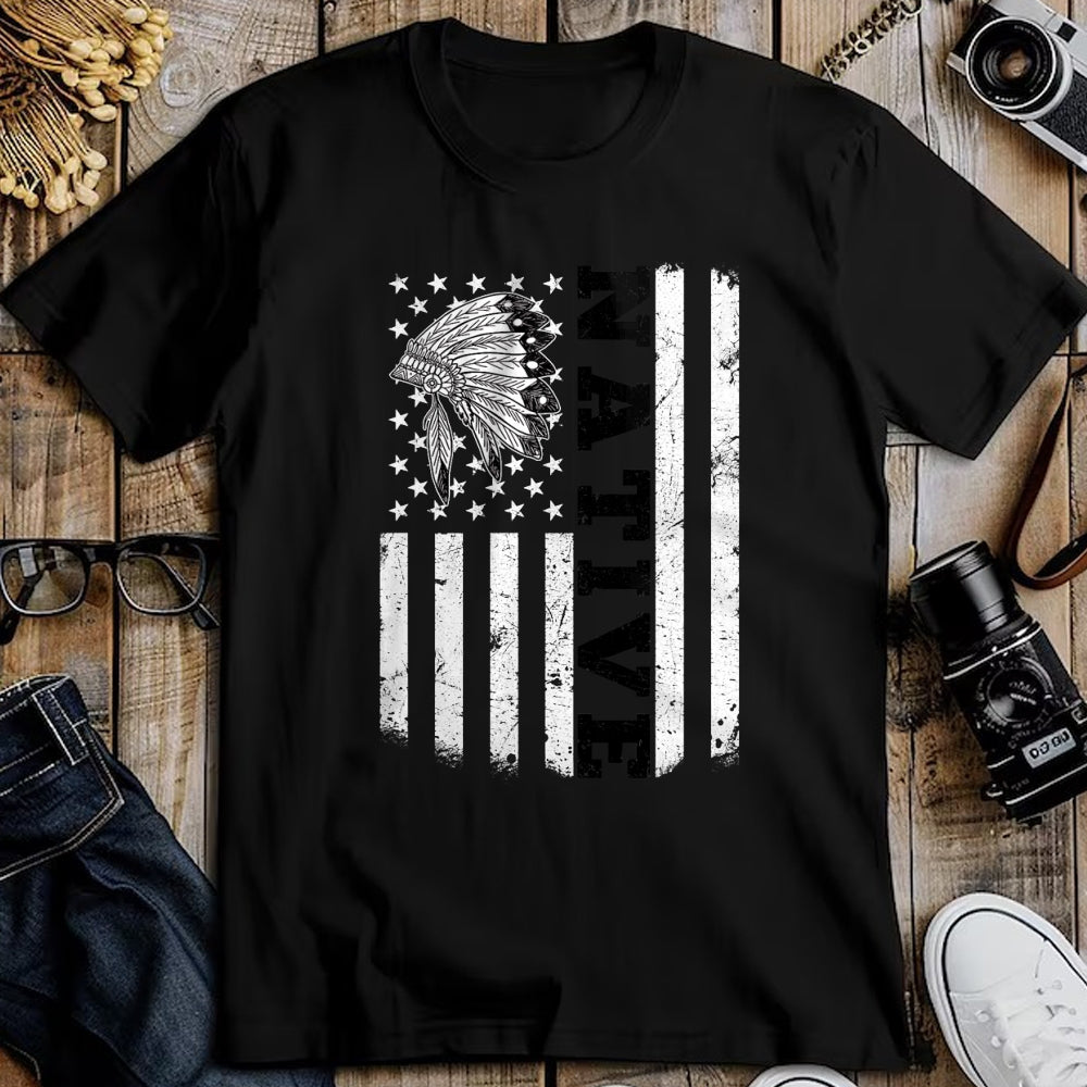 Native American T-Shirts, Vintage Native American Unisex T-Shirt/Hoodie/Sweatshirt HLT00 - Native American Flag for Native Americans Orange Day