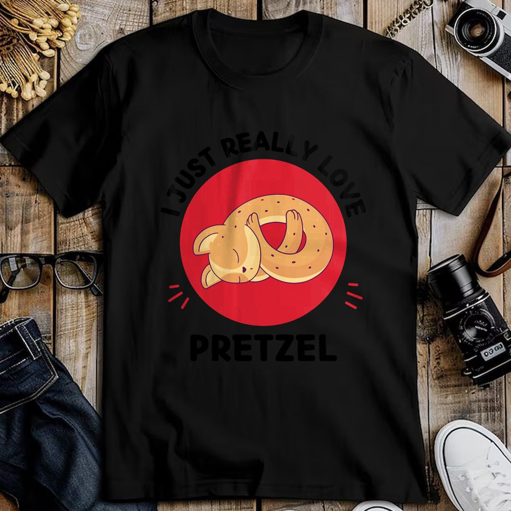 Cat Love Shirt, Funny Cat Lover Gift UnisexT-Shirt/Hoodie/Sweatshirt HLT00 - Kawaii Cat I Just Really Love Cute Cat Pretzel Lover T-Shirt
